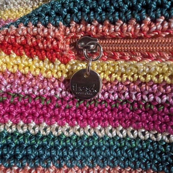 The Sak rainbow colored crochet boho Sak bag - Picture 6 of 15